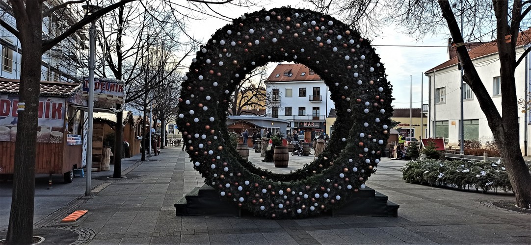 Vianočné koleso v Piešťanoch.