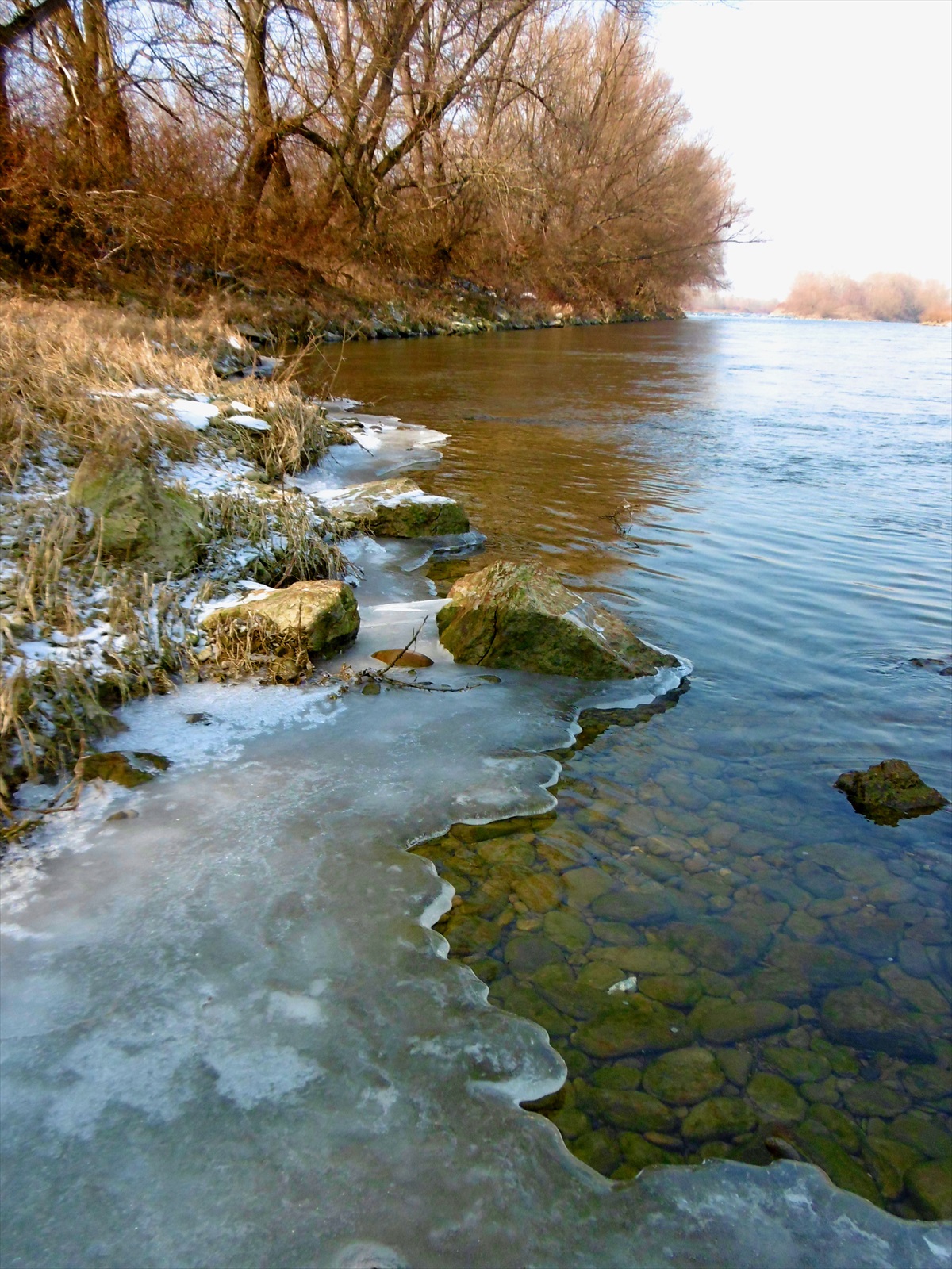 Ľad na rieke Váh