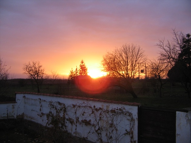 Západ slunce jižní Morava