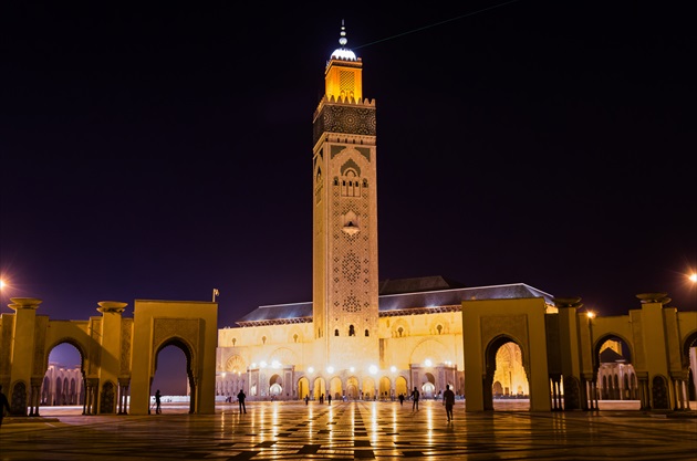 Mešita Hassana II. v Casablance (fotené bez statívu)