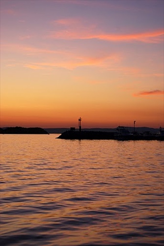Zapad slnka nad Jadranskym morom