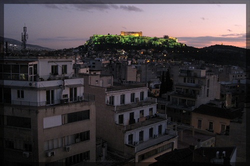 ...evening view to Acropolis and Parthenon