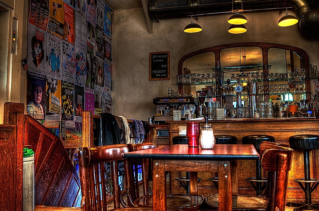 Kaviareň v Amsterdame