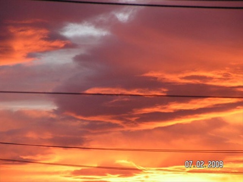 Západ slnka-oblaky