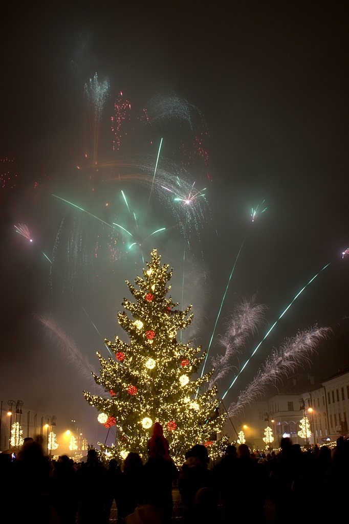 Novoročný ohňostroj v Banskej Bystrici