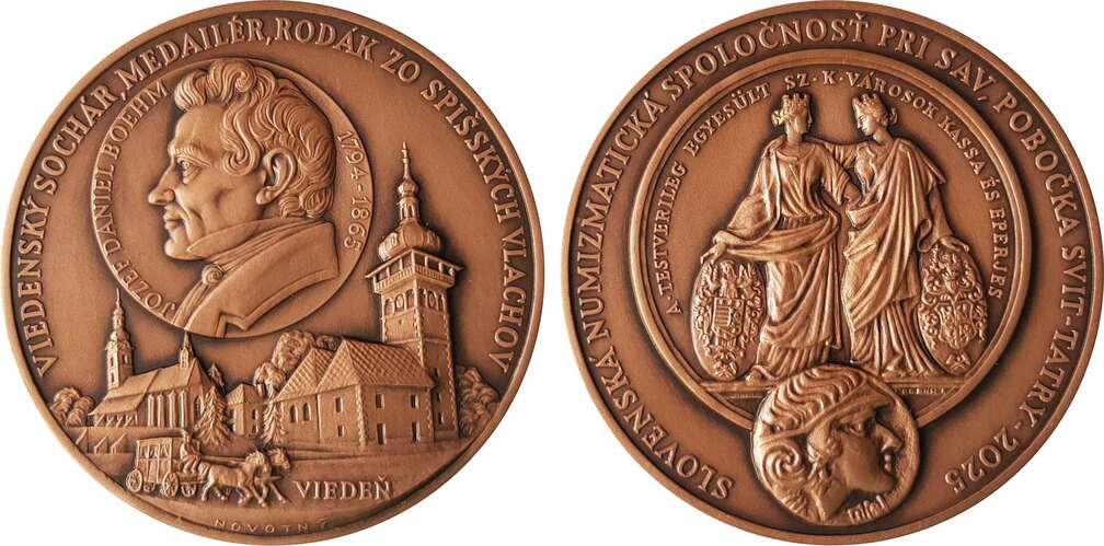 160. výročie úmrtia J. D. Boehma - sochára, medail