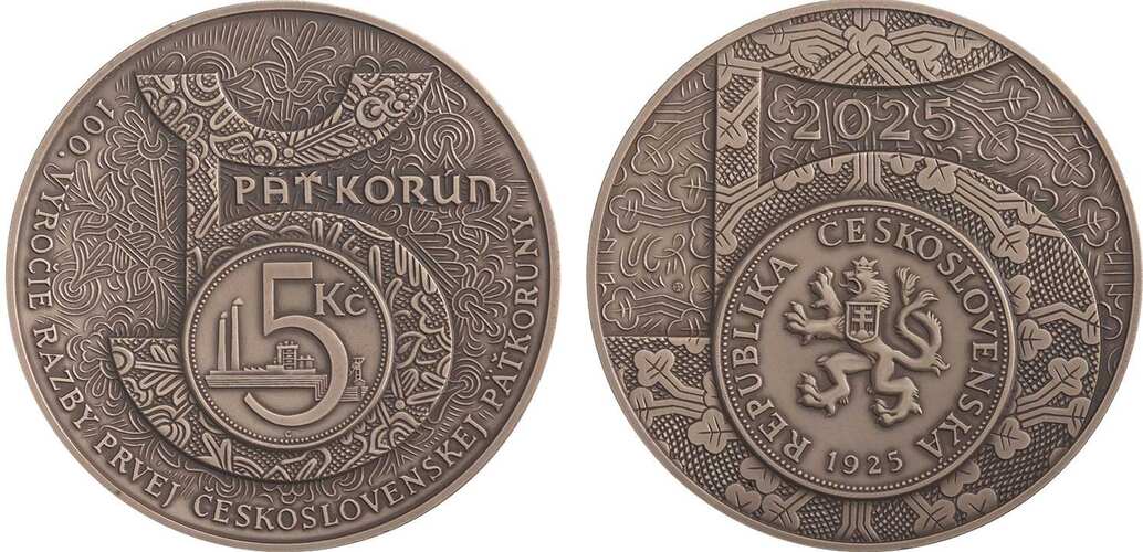100. výročie razby prvej československej 5-koruny (Mgr. art. Rom
