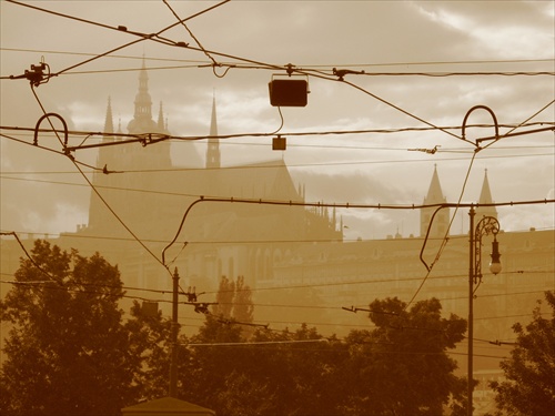Praha počas hmly