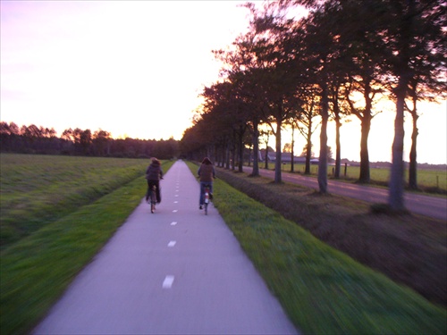 na cikloch v holandsku