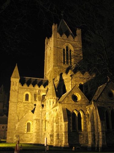 Dublin City Centre - Christ Church Cathedral - v noci