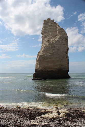 Odliv, Etretat, Normandia, FRA