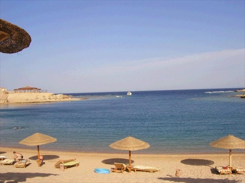 plaz v Egypte na Makadi