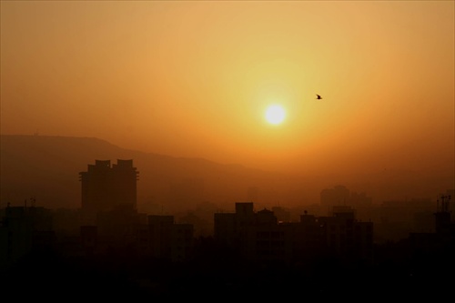 Mumbai,  východ slnka