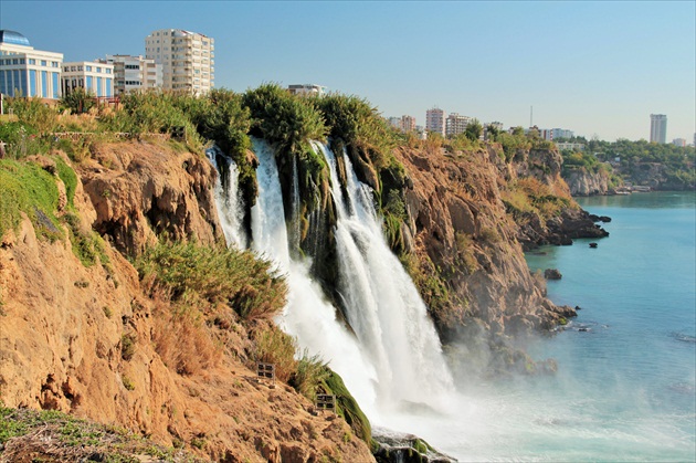Dolné vodopády Düden, Antalya, Turecko