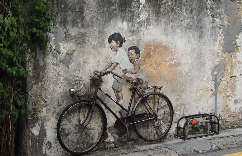 Kids on bicycles Penang