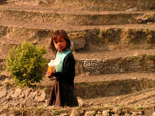 Obyčajné nepálske dievčatko