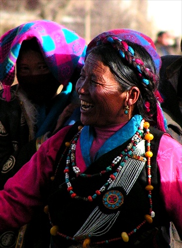 Pouličná speváčka - Tibet