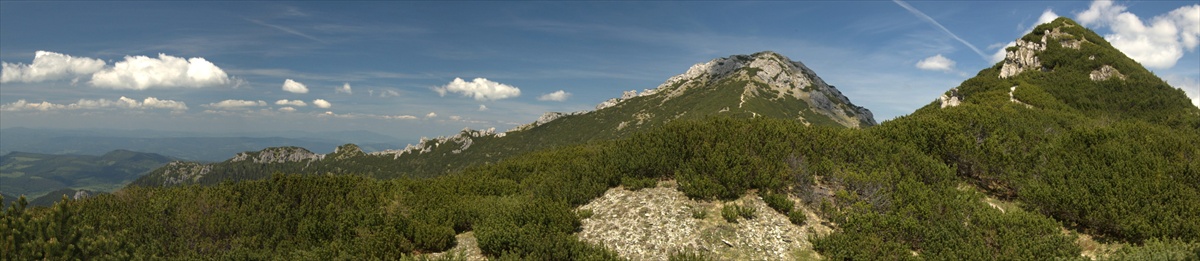 Sivý vrch a Ostrá, začiatok Západných Tatier od západu