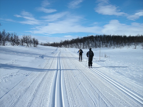 na bežkách s Máriom,Geilo marec 2 008