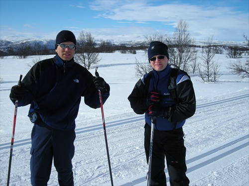 na bežkách s Máriom,Geilo marec 2 008