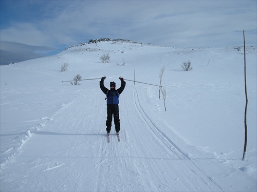 na bežkách s Máriom,Geilo marec 2 008