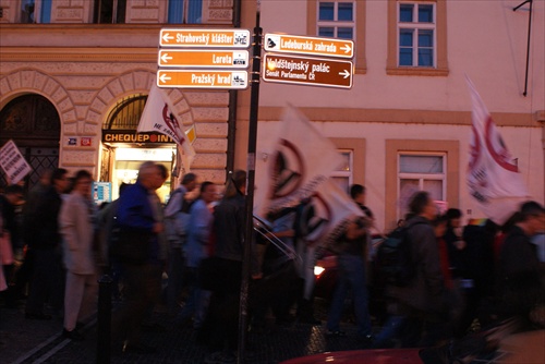 Praha 21. 10. 2008 Demonštrácia proti Radaru v CZ
