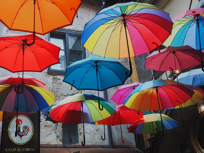 Farebné  dáždniky