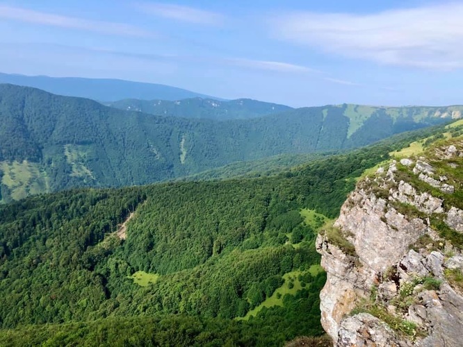 Pohľad z Majerovej skaly,Veľká  Fatra