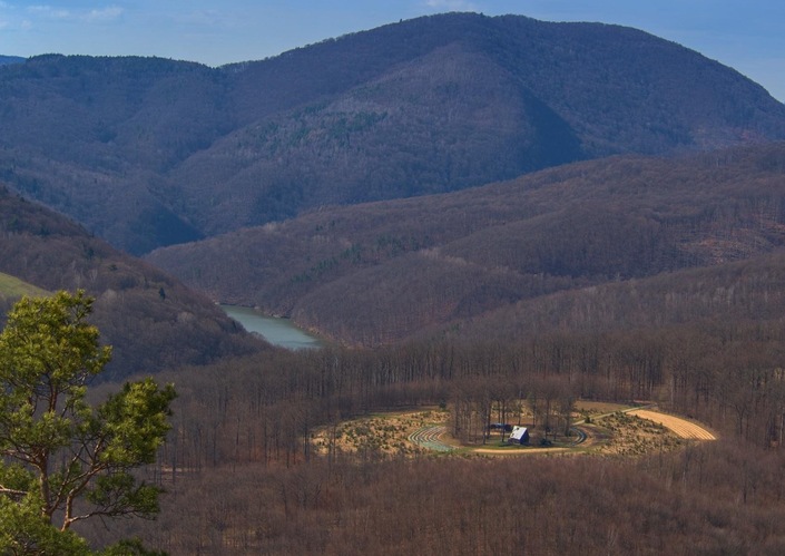 Pohľad na lesnú škôlku  nad Ružínom