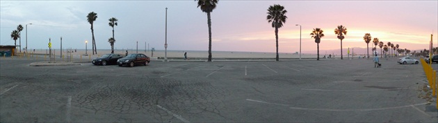 Zapad slnka v Santa Monica, LA