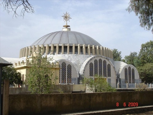 Aksum kostol Beit Mariame Etiopia