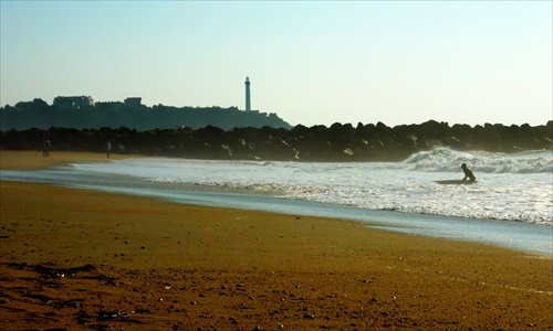 pláž v Biarritz
