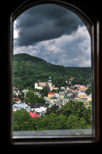 Banská Štiavnica - výhľad z okna nového hradu