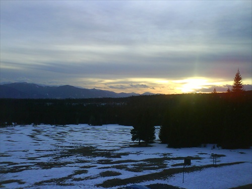 Západ slnka nad Tatrami