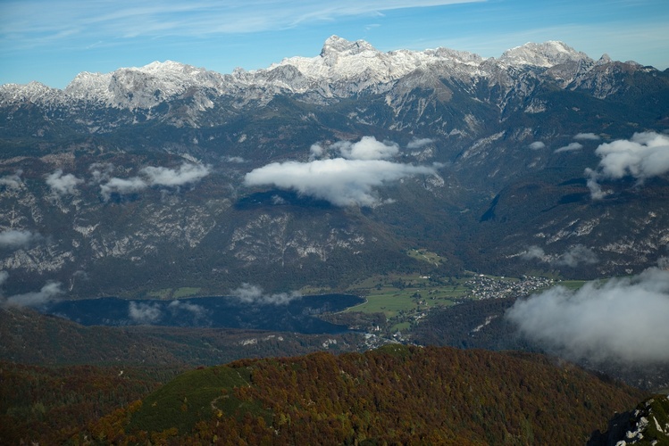 Bohinjské jazero v Slovinsku