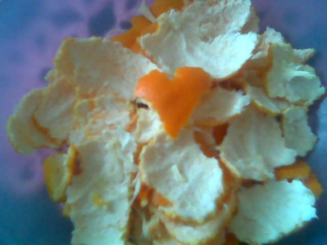 Srdiečko z mandarínkovej šupky :-)