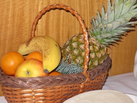 Štedrovečerný košík ovocia :)