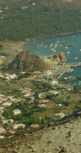 Pohľad zo sopky Vulcano, Liparské ostrovy