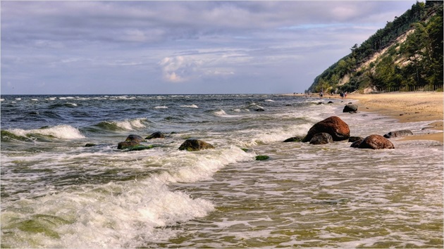 Na pobreží Baltického mora.