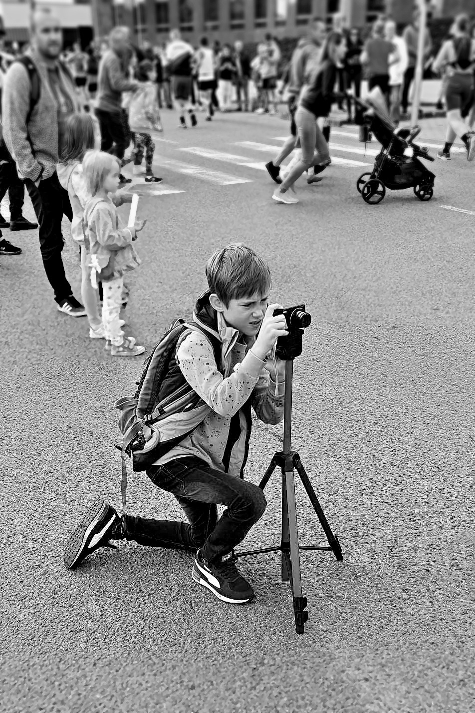 Malý fotograf.