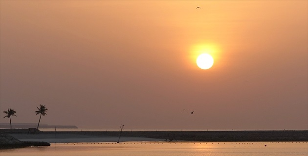 východ slnka v Ománe