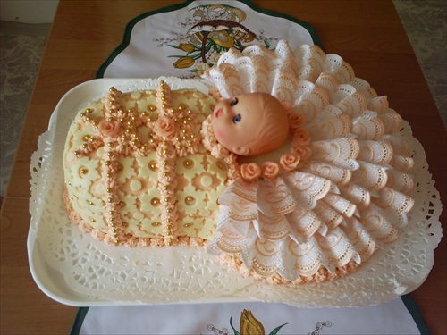 Torta -Bábätko (krst -dievča)