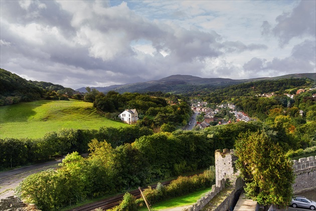pohľad Conwy Castle