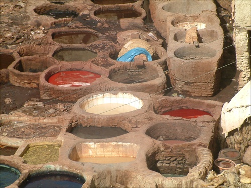 Maroko - FES - Obrázky z garbiarne