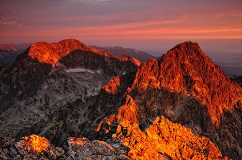 Morning colours, Lomnický štít Peak