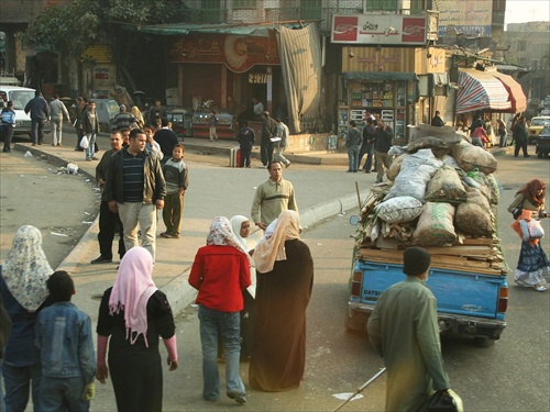 Ulice Káhiry podvecer