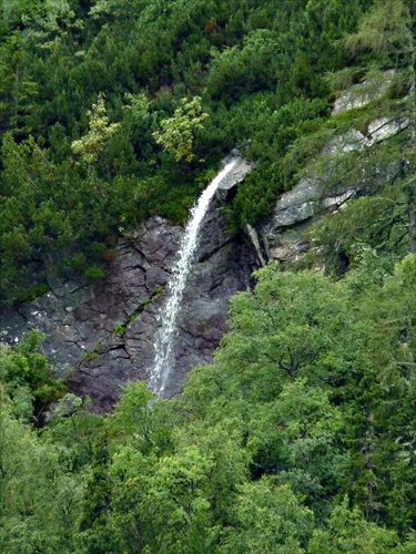 vodopád od dažďa v Tatrách