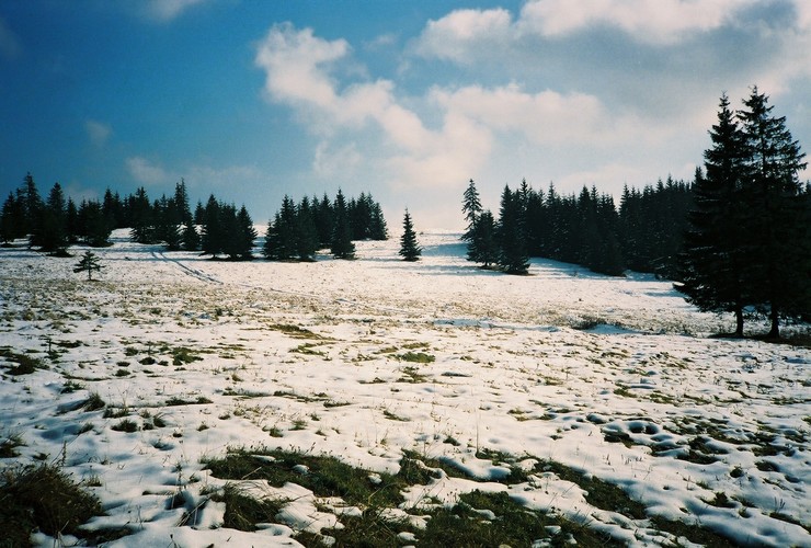 Prvý sneh na Skalisku,  Sobota, 10. nov. 1990,  